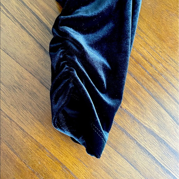2/$30 - Dynamite Velour Black Leggings with Ruched Ankle Details - Size Small - Picture 2 of 3